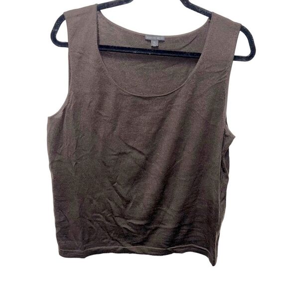 Lafayette 148 New York Brown Wool Top - Picture 1 of 4